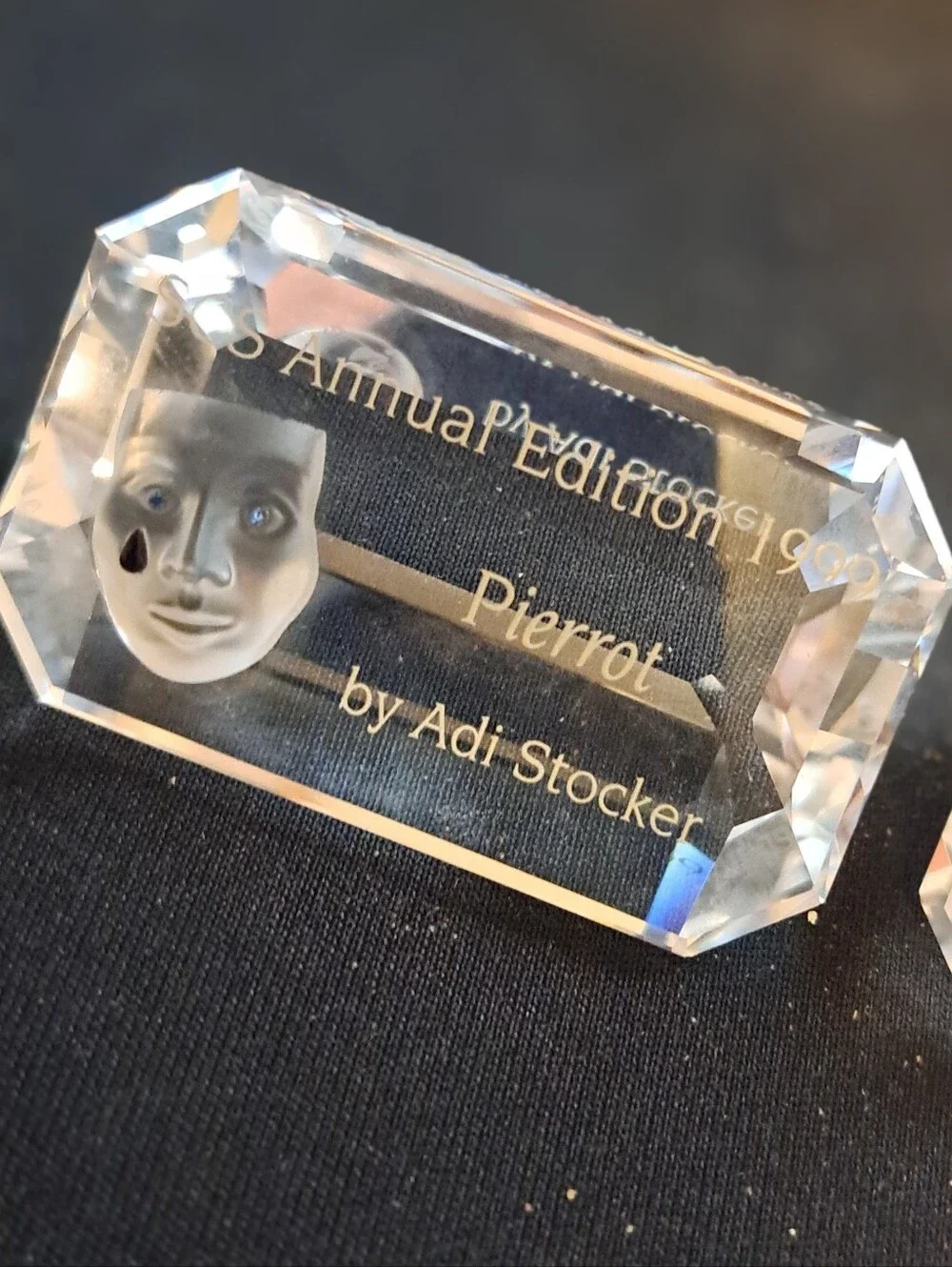 Swarovski Crystal Lot 3 Plaques Pierrot Columbine Harlequin Like New In Box